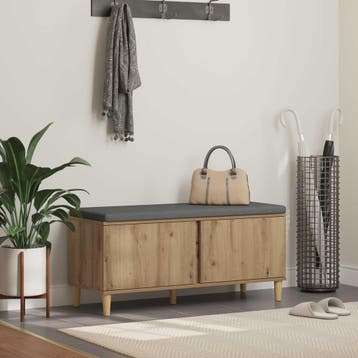 vidaXL Hallenbank Artisan Eik 100 x 38 x 46 cm, Verzenden, Nieuw