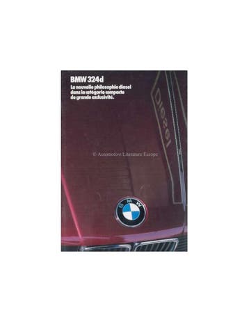 1985 BMW 3 SERIE DIESEL BROCHURE FRANS, Nieuw