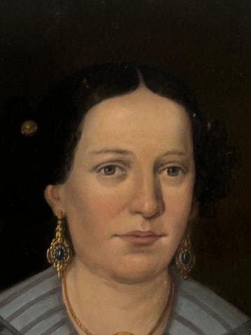 Europese school (XIX) - Donna con fiori, Antiek en Kunst
