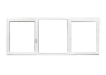 PVC draaikiep-vast-draaikiep b300xh130 cm Wit, Ophalen of Verzenden, Gevelraam of Ruit
