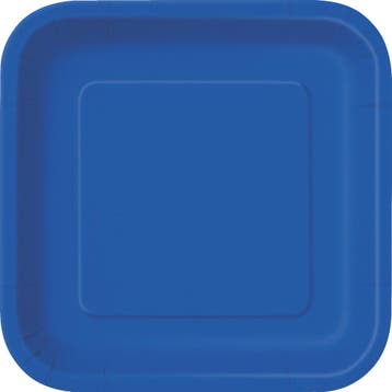 Borden Vierkant Blauw 23cm 14st, Verzenden