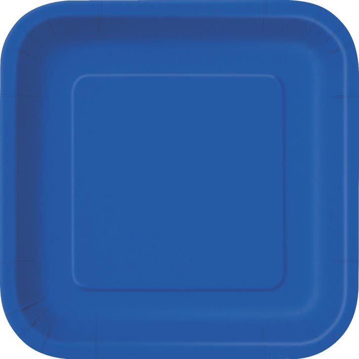 Borden Vierkant Blauw 23cm 14st, Hobby & Loisirs créatifs, Articles de fête, Envoi