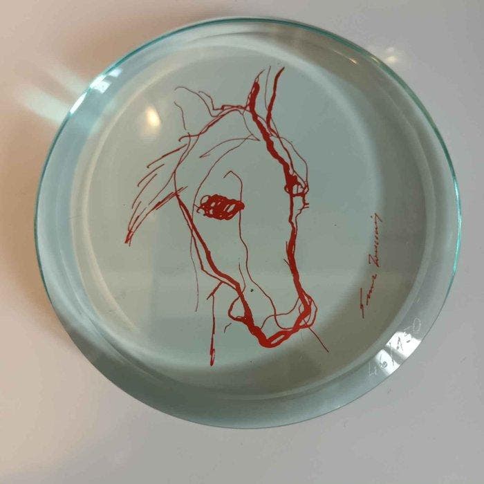 Ernesto Treccani (1920-2009) - Testa di Cavallo, Antiek en Kunst, Kunst | Schilderijen | Modern