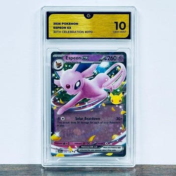 Pokémon Graded card - Espeon ex 070- 30th Anniversary –, Nieuw