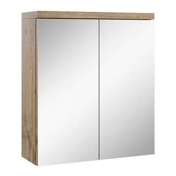 Spiegelkast Toledo 60 x 20 x 60 cm Kastanje Badkamerkast, Verzenden, Nieuw