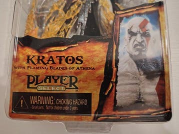 Video game figuur Kratos with Flaming Blades of Athena -