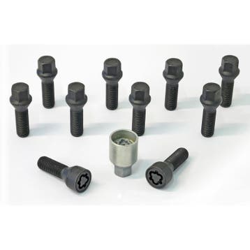 H&R Wielboutenset konisch M14x1.50 - Lengte 38mm - Zwart - 1, Verzenden