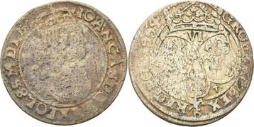 6 Groescher 1664, Polen Johann Ii Kasimir 1648-1668, Verzenden, België