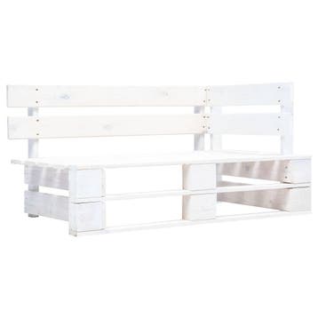 vidaXL Tuinhoekbank pallet hout wit, Verzenden