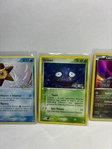 Pokémon - 3 Cartes en vrac - Pokémon - Staryu, Grimer,, Nieuw