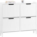 2dekans | SoBuy FSR177-L-W Schoenenkast Wit - Smal met 4, Huis en Inrichting, Kasten | Schoenenkasten, Ophalen of Verzenden, Nieuw