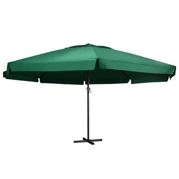 vidaXL Parasol met aluminium paal 600 cm groen, Verzenden, Nieuw