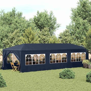 vidaXL Partytent 3x9 m blauw, Verzenden