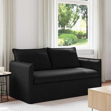 vidaXL bank / zetel Zwart 156 x 82 x 85 cm Stof, Verzenden