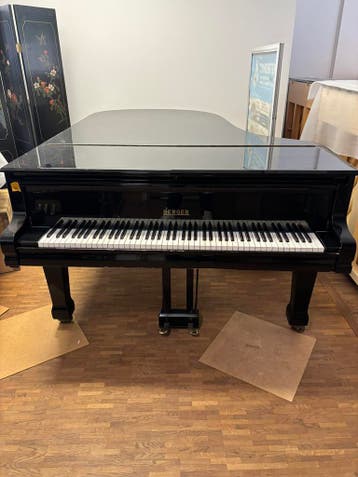 Berger Förster 215 occasie vleugelpiano MET GARANTIE, Ophalen of Verzenden, Gebruikt, Zwart, Vleugel
