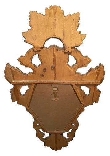 Wandspiegel - Hout - Antieke Cornucopia, Antiek en Kunst