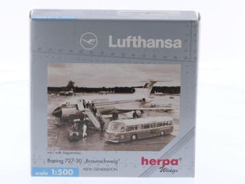 Schaal 1:500 Herpa 512855 Boeing 727-30 Braunschweig Lu..., Ophalen of Verzenden