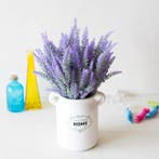 Kunst Boeket met Vaas - Lavendel Plastic Bloemen Luxe, Verzenden