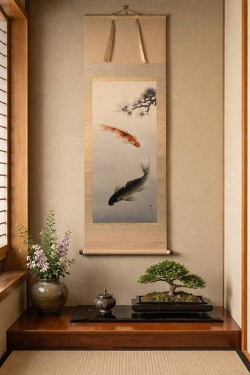 Set van 2 Japanse kakejiku hangende rollen – Twee