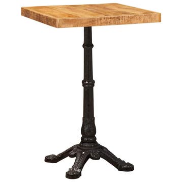 vidaXL Bistrotafel 50 x 50 x 76 cm Massief Mango Hout Bruin, Huis en Inrichting, Verzenden, Nieuw