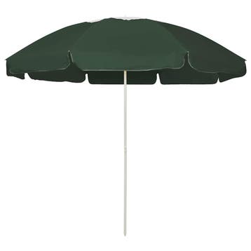 vidaXL Strandparasol 240 cm groen, Tuin en Terras, Verzenden, Nieuw
