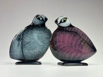 Studio Habrat - Beeldje - Partridge (2) - fusie, Antiek en Kunst, Antiek | Glaswerk en Kristal