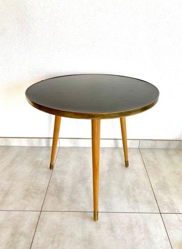 Bijzettafel - Formica - Grote vintage salontafel uit de