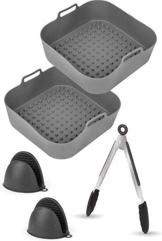 2dekans | AoraKitchen Airfryer Bakjes Siliconen - 20cm - 5, Huis en Inrichting, Schoonmaakartikelen, Ophalen of Verzenden