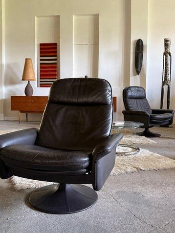 de Sede - Fauteuil (2) - DS-50 - Leder - Draaistoel