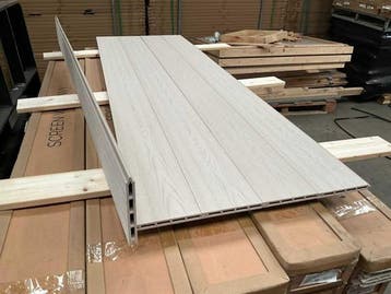Veiling - 50x Composiet tuinplank mes- en groef houtlook 180