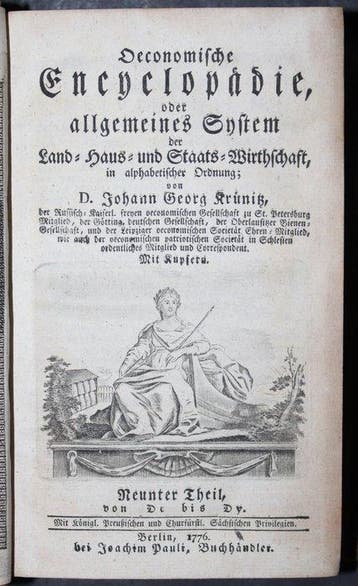 D. Johann Georg Krünitz - Encyklopädie oder allgemeines