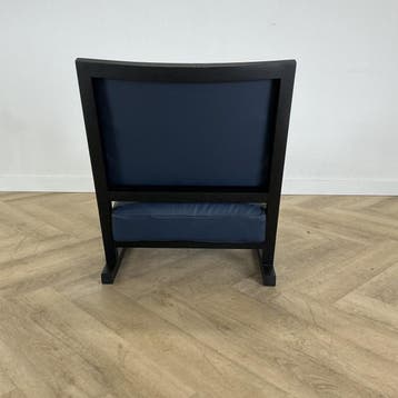 Maxalto Clio fauteuil van Antonio Citterio,  blauw leder -