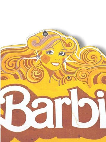 Barbie - Emaille plaat - Emaille