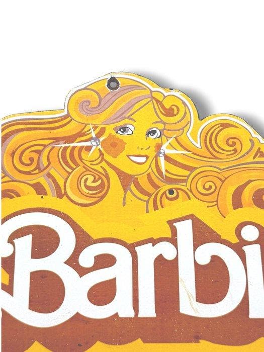 Barbie - Emaille plaat - Emaille, Antiek en Kunst, Antiek | Wandborden en Tegels