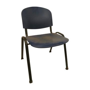 Stapelbare stoel 50x55x78 cm blauw/zwart set van 7, Ophalen of Verzenden, Nieuw in verpakking
