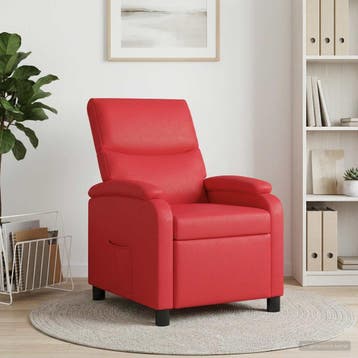 vidaXL Recliner Rood Kunstleer, Verzenden, Nieuw