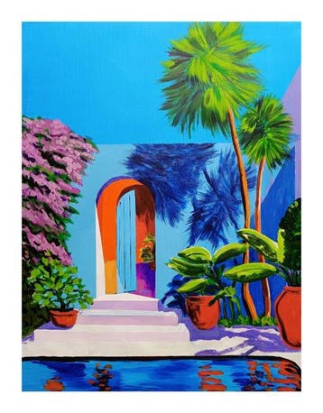 Mar Legón - Patio azul a medio dia - XL
