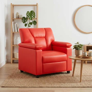 vidaXL bank / zetel Rood 91 x 85 x 93 cm Kunstleer, Verzenden, Nieuw