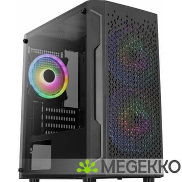 Aerocool Trinity Mini Tower Zwart, Verzenden, Nieuw