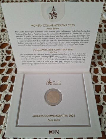 Vaticaan. 2 Euro 2025 Anno Santo + Michelangelo (2, Postzegels en Munten