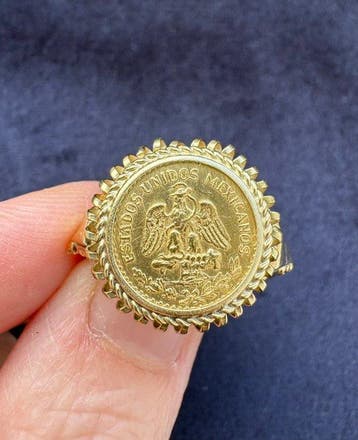 Ring - 21.6 kt. Geel goud - 1945 Gouden Dos Peso Ring, Nieuw