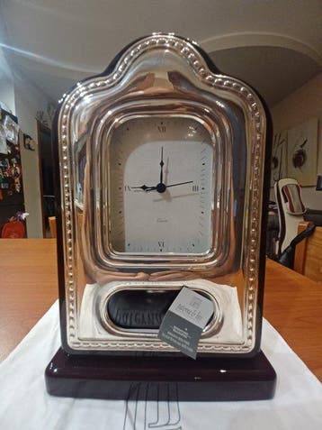 Pendule de cheminée - Plaqué(e) argent - 2000-2010 - Horloge, Antiquités & Art