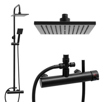 Douchepaneel Zwart Luxe Set | Retour Deal | Nu 38% goedkoper, Verzenden, Zo goed als nieuw, Douche