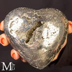 Cœur de pyrite péruvienne - Cristaux scintillants - Hauteur