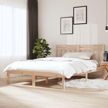 vidaXL Bedframe massief grenenhout 140x200 cm, Verzenden, Nieuw