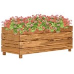 vidaXL Plantenbak verhoogd 100x40x38 cm gerecycled teakhout, Tuin en Terras, Verzenden, Nieuw