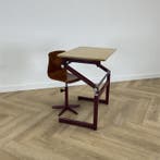 complete set 10x schooltekentafel en 10x stoel , beuken -