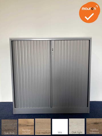 Roldeurkast - Ahrend - 110x120x45cm - Antracietgrijs met ant, Ophalen of Verzenden, Kast
