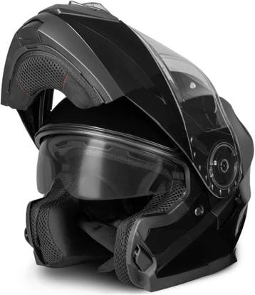 Vinz Santos systeemhelm ECE 22.06 zonnevizier zwart maat L, Motoren, Ophalen of Verzenden, Nieuw