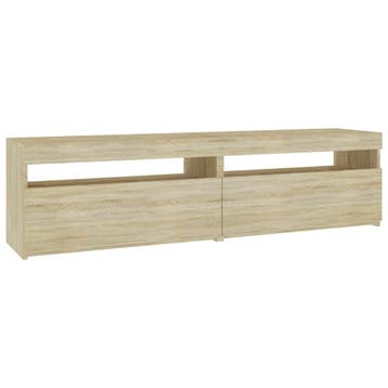 vidaXL Tv-meubelen 2 st met LED-verlichting 75x35x40 cm, Huis en Inrichting, Verzenden, Nieuw